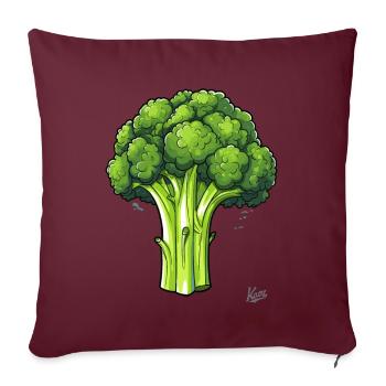 The big, bad broccoli - Sofa pillowcase 17,3'' x 17,3'' (45 x 45 cm) - burgundy - Front