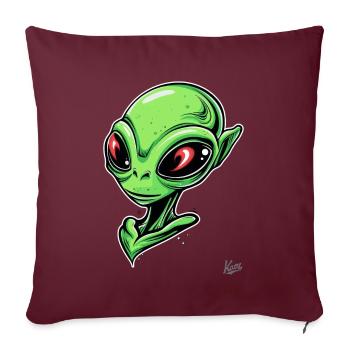 Super Chic Alien - Housse de coussin décorative 45 x 45 cm - bordeaux - Devant