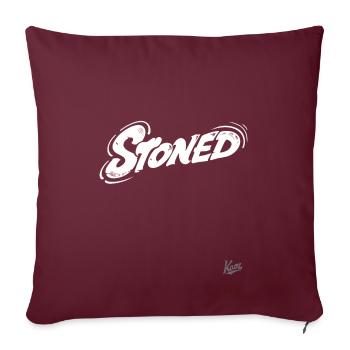 Stoned Style: Klamotten für Kiffer - Sofakissenbezug 45 x 45 cm - Burgunderrot - Vorne