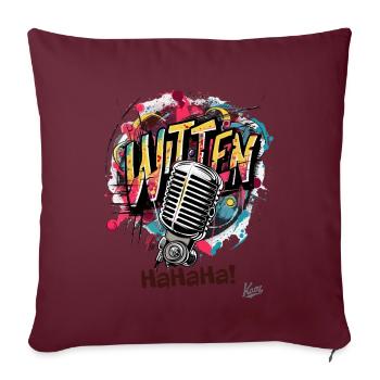 Witten – Ruhrpott Stolz - Housse de coussin décorative 45 x 45 cm - bordeaux - Devant