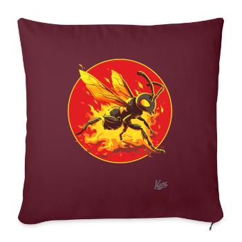 Brennende fliegende Ameise - Sofakissenbezug 45 x 45 cm - Burgunderrot - Vorne