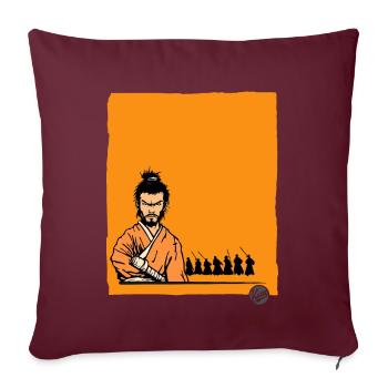 Le samouraï mortel - Housse de coussin décorative 45 x 45 cm - bordeaux - Devant