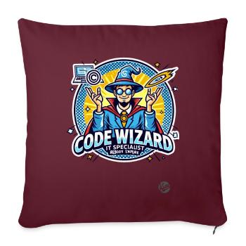 Code-Zauberer Neustart-Spezialist IT-Experte - Sofakissenbezug 45 x 45 cm - Burgunderrot - Vorne