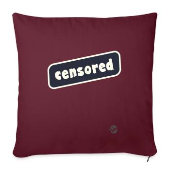 Censored - Sofa pillowcase 17,3'' x 17,3'' (45 x 45 cm) - burgundy - Front