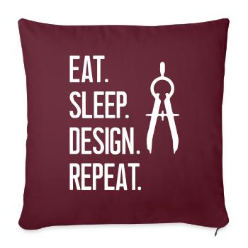 Architektur Design Architects Designer Architekten - Sofakissenbezug 45 x 45 cm - Burgunderrot - Vorne