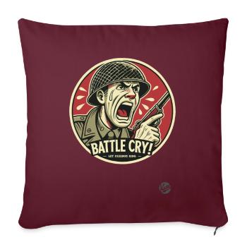 Que la liberté résonne d’un cri de guerre - Housse de coussin décorative 45 x 45 cm - bordeaux - Devant