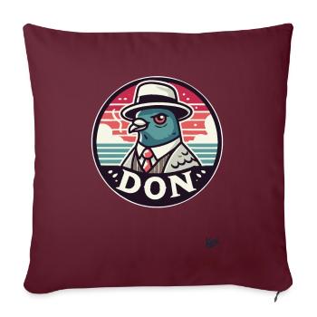 La colombe du Don - Housse de coussin décorative 45 x 45 cm - bordeaux - Devant