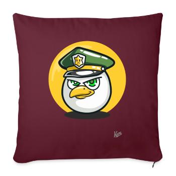 Policeman Captain Vogel - Sofa pillowcase 17,3'' x 17,3'' (45 x 45 cm) - burgundy - Front