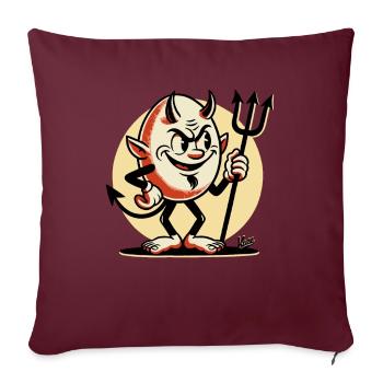 The Evil Egg Devil - Sofa pillowcase 17,3'' x 17,3'' (45 x 45 cm) - burgundy - Front