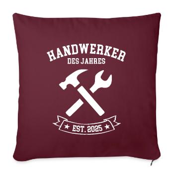 Handwerker Des Jahres 2025 Abschluss Meister Azubi - Sofakissenbezug 45 x 45 cm - Burgunderrot - Vorne