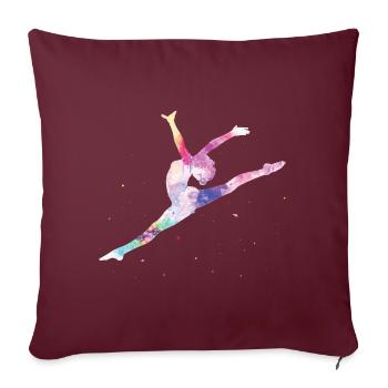 Sport de compétition Ballet - Housse de coussin décorative 45 x 45 cm - bordeaux - Devant