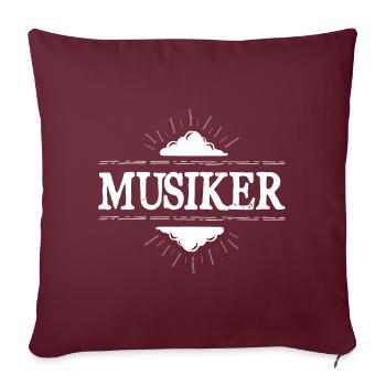Musiker Beruf - Sofakissenbezug 45 x 45 cm - Burgunderrot - Vorne