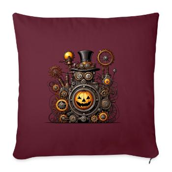 Machine d’Halloween - Housse de coussin décorative 45 x 45 cm - bordeaux - Devant