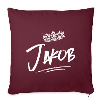 Jacob - Housse de coussin décorative 45 x 45 cm - bordeaux - Devant
