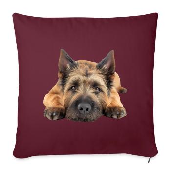 Berger Picard - Housse de coussin décorative 45 x 45 cm - bordeaux - Devant