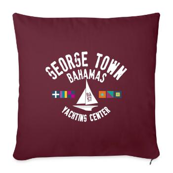 George Town Bahamas Yachting Center - Sofakissenbezug 45 x 45 cm - Burgunderrot - Vorne
