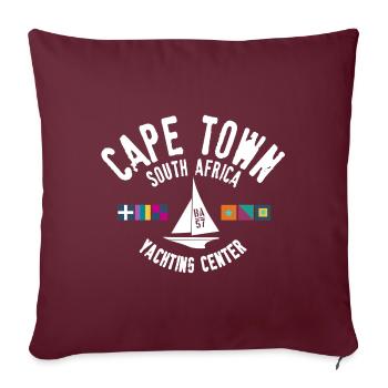 Cape Town yachting center - Housse de coussin décorative 45 x 45 cm - bordeaux - Devant