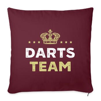 Darts Team - Sofakissenbezug 45 x 45 cm - Burgunderrot - Vorne