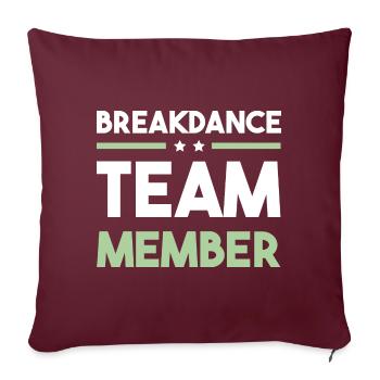 Équipe de breakdance - Housse de coussin décorative 45 x 45 cm - bordeaux - Devant