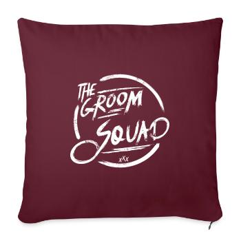Le groom squad enterrement de vie de garçon design - Housse de coussin décorative 45 x 45 cm - bordeaux - Devant