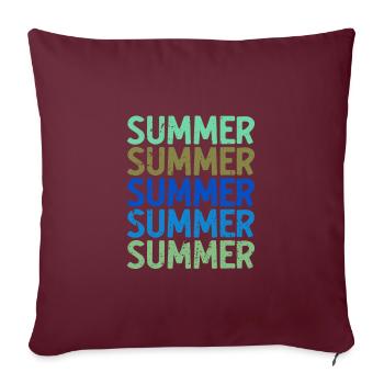 Été Été Été Plaisir d’été Cadeau d’été - Housse de coussin décorative 45 x 45 cm - bordeaux - Devant