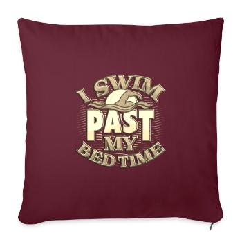 Nageur nager devant mes cadeaux d’équipe de natation au coucher - Housse de coussin décorative 45 x 45 cm - bordeaux - Devant