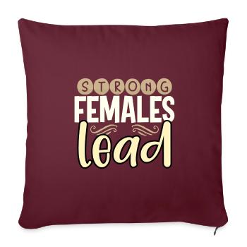 Les dons inspirants des femmes fortes dirigent les femmes - Housse de coussin décorative 45 x 45 cm - bordeaux - Devant