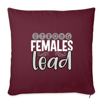 Les dons inspirants des femmes fortes dirigent les femmes - Housse de coussin décorative 45 x 45 cm - bordeaux - Devant
