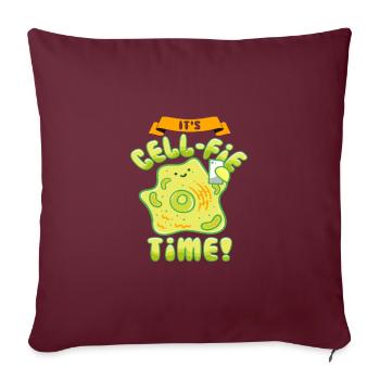 Handy Humor Es ist Cell Fie Time Selfie - Sofakissenbezug 45 x 45 cm - Burgunderrot - Vorne