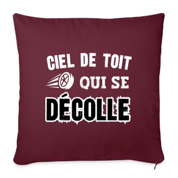 ciel de toit qui se décolle - Housse de coussin décorative 45 x 45 cm - bordeaux - Devant