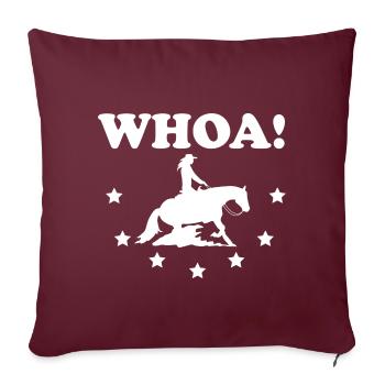 Western Équitation Reining Cavalier Cadeau Amour des chevaux - Housse de coussin décorative 45 x 45 cm - bordeaux - Devant
