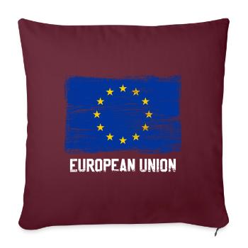 Europe - Housse de coussin décorative 45 x 45 cm - bordeaux - Devant