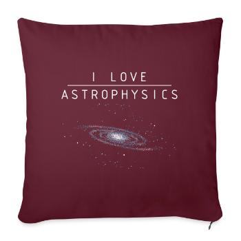 J’aime l’astrophysique - Housse de coussin décorative 45 x 45 cm - bordeaux - Devant