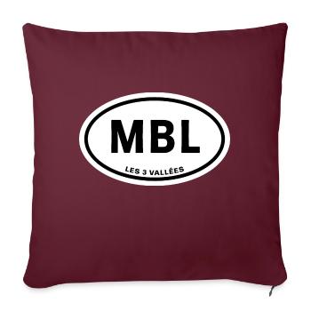 MBL Méribel - Sofakissenbezug 45 x 45 cm - Burgunderrot - Vorne