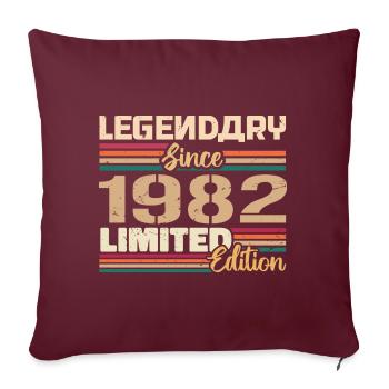 1982 Vintage 1982 Geburtstag geboren im Jahr 1982 - Sofakissenbezug 45 x 45 cm - Burgunderrot - Vorne