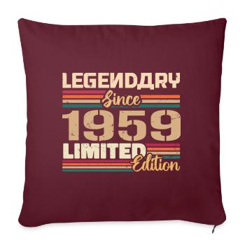 1959 Millésime 1959 Anniversaire Né En 1959 - Housse de coussin décorative 45 x 45 cm - bordeaux - Devant