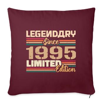 Millésime 1995 1995 Anniversaire né en 1995 - Housse de coussin décorative 45 x 45 cm - bordeaux - Devant