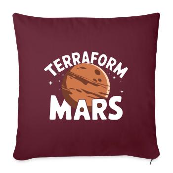 Mars Planet Planeten Sonnensystem - Sofakissenbezug 45 x 45 cm - Burgunderrot - Vorne