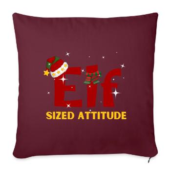 Attitude de taille elfique - Housse de coussin décorative 45 x 45 cm - bordeaux - Devant