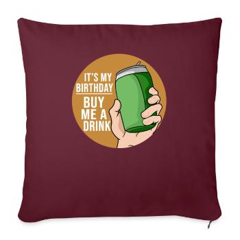 Dire drôle anniversaire cadeau rétro d'anniversaire - Housse de coussin décorative 45 x 45 cm - bordeaux - Devant