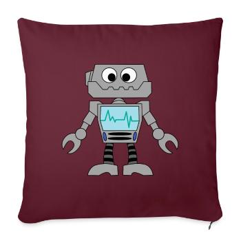 Roboter Technik Computer Elektronik Geschenkidee - Sofakissenbezug 45 x 45 cm - Burgunderrot - Vorne