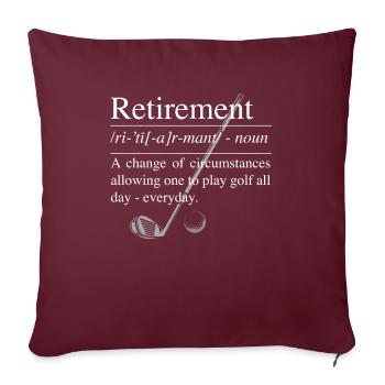 GOLF: Retirement Definition - Sofakissenbezug 45 x 45 cm - Burgunderrot - Vorne