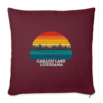 Caillou Lake Louisiane - Housse de coussin décorative 45 x 45 cm - bordeaux - Devant