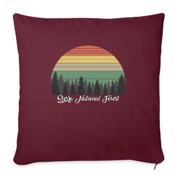 Sierra National Forest - Sofakissenbezug 45 x 45 cm - Burgunderrot - Vorne