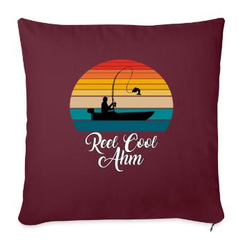 Reel Cool Ahm Fishing Gifts - Sofakissenbezug 45 x 45 cm - Burgunderrot - Vorne