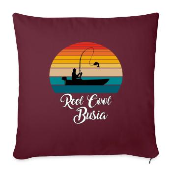 Reel Cool Busia Cadeaux de pêche - Housse de coussin décorative 45 x 45 cm - bordeaux - Devant