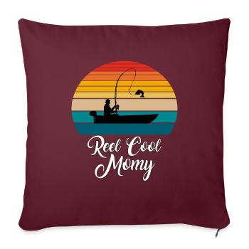 Cadeaux de pêche Reel Cool Momy - Housse de coussin décorative 45 x 45 cm - bordeaux - Devant