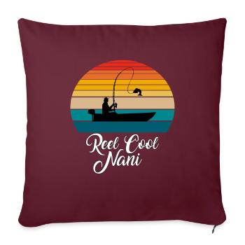 Cadeaux de pêche Reel Cool Nani - Housse de coussin décorative 45 x 45 cm - bordeaux - Devant
