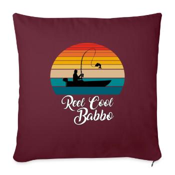 Reel Cool Babbo Cadeaux de pêche - Housse de coussin décorative 45 x 45 cm - bordeaux - Devant