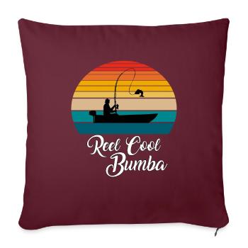 Reel Cool Bumba Cadeaux de pêche - Housse de coussin décorative 45 x 45 cm - bordeaux - Devant